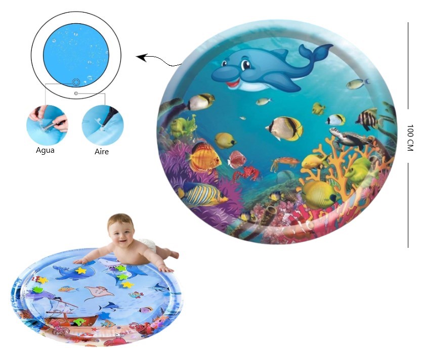 ALFOMBRA INFLABLE PARA BEBES 100X100CM Art. ITALF160901