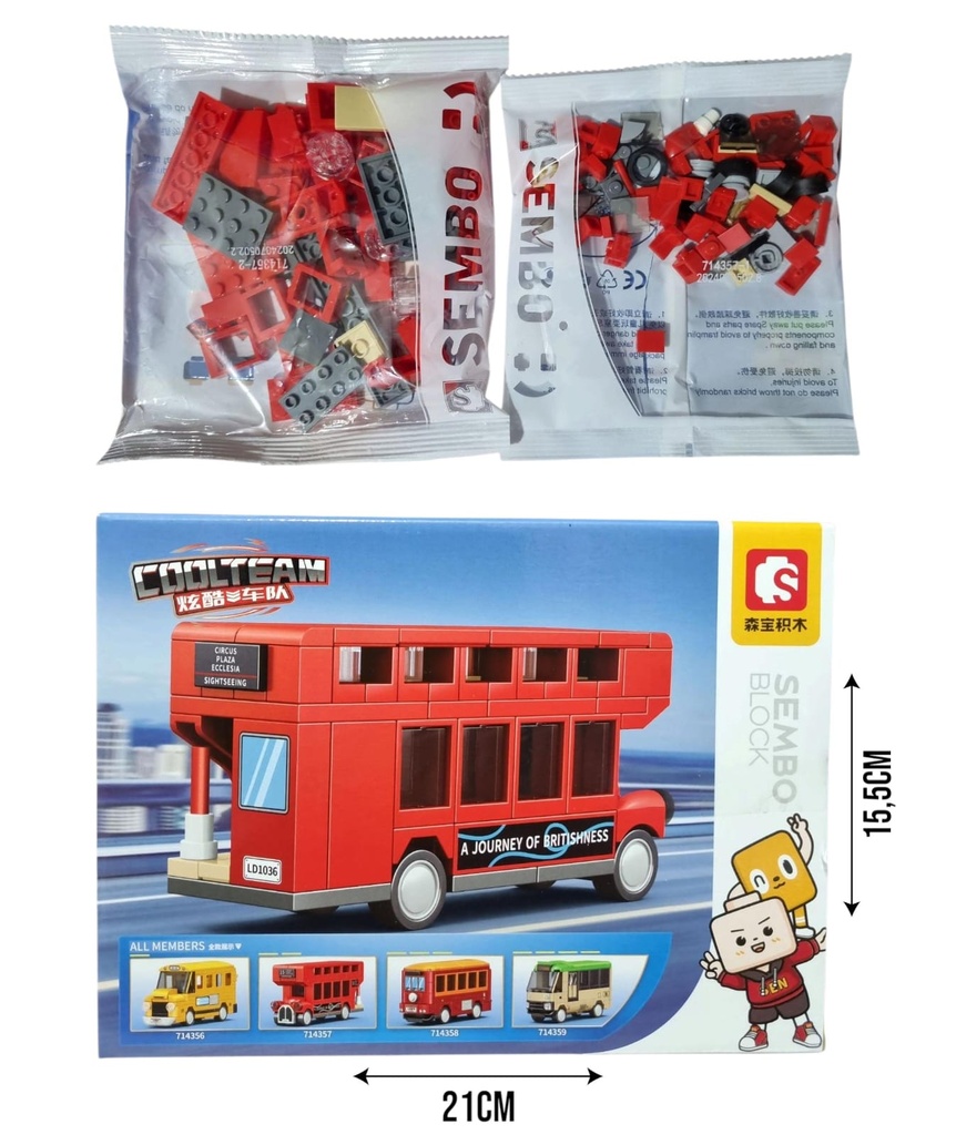 BLOQUES DE CONSTRUCCION AUTOBUS Art. NR623422