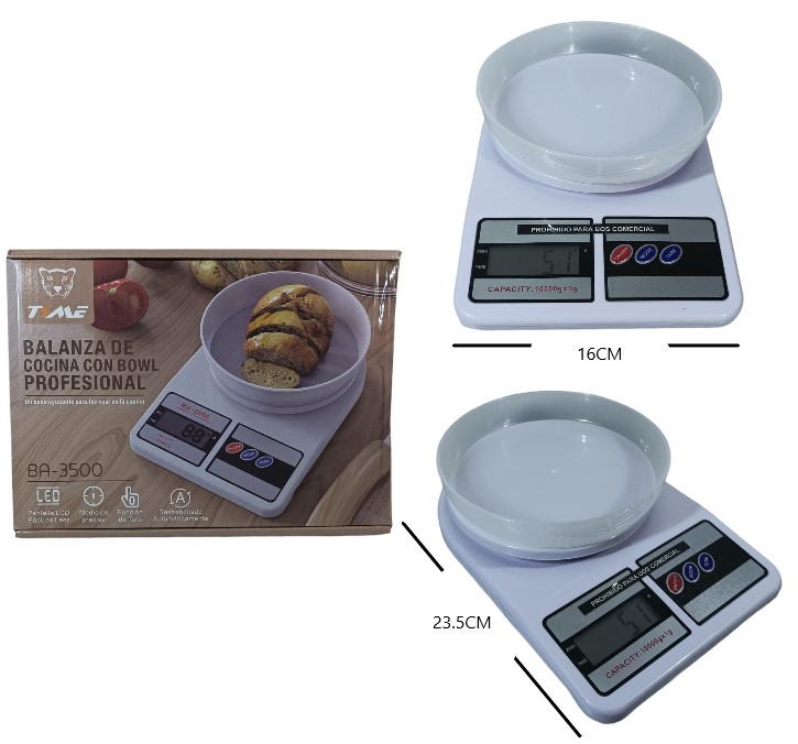 BLZ91016 BALANZA DE COCINA CON BOWL 10KG Art. ITBA3500
