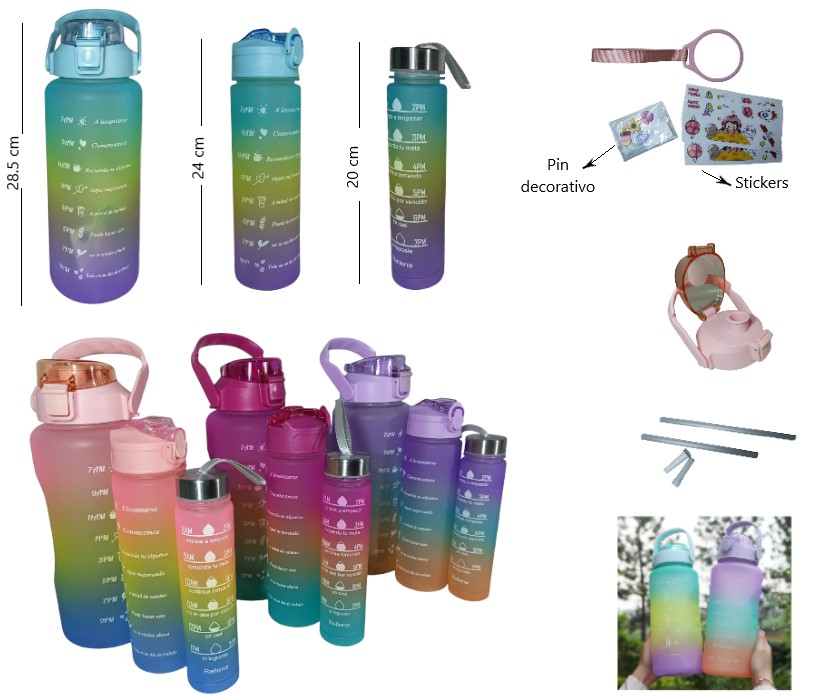 BOTELLA MOTIVACIONAL X3 PICO BT1 SBOT01 Art. ITET410