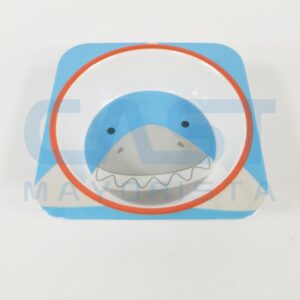 BOWL INFANTIL (4002) CUADRADO TIBURON MELAMINA Art. CTMELAMINA