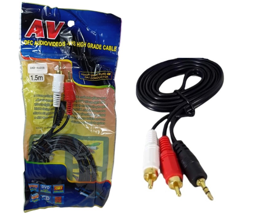CAB46011 CABLE 2RCA A 1PLUG 15M C1026 Art. ITCAB46008