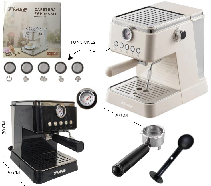 CAFETERA EXPRESSO 20BAR 1350W 15L Art. ITK113633