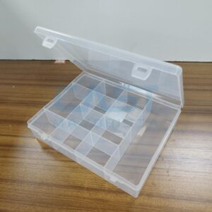 CAJA ORG (8727) 12 DIV 18X14X5CM C TAPA BISAGRA Art. CTBISAGRA