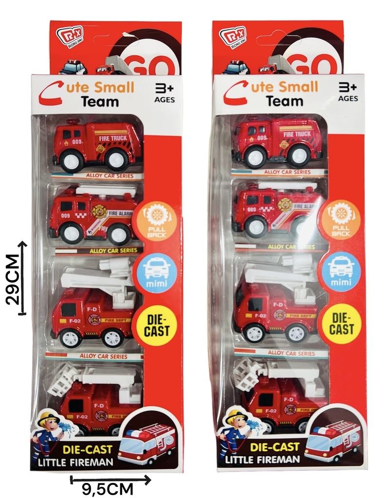 CAMION BOMBERO CAJA 4PCS Art. NR611219