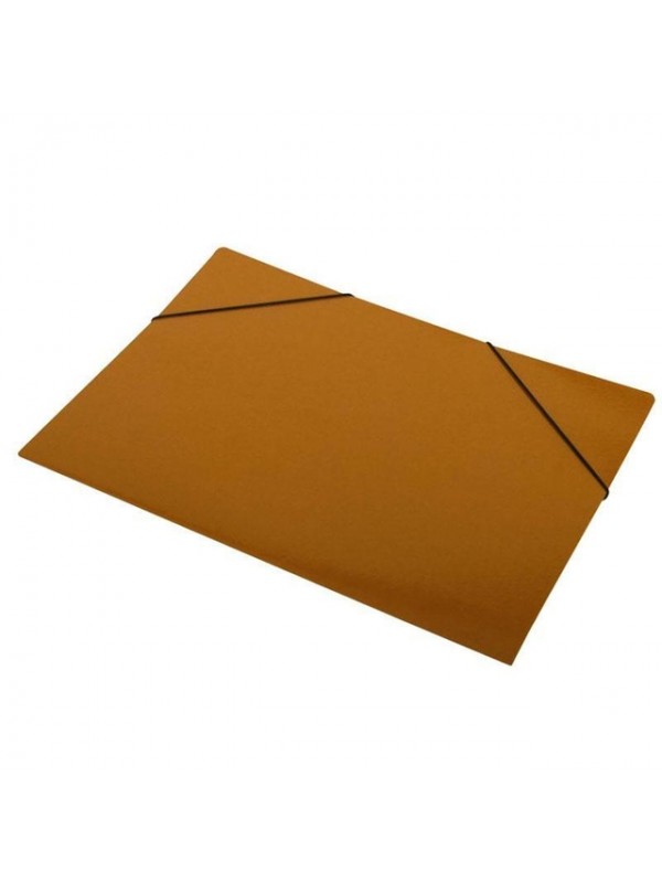CARPETA 3 SOLAPAS CON ELASTICO 35x50 PLASTIFICADA MARRON Art. ML339099