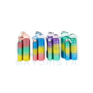 COMBO BOTELLA DE AGUA (YH532) 3 PCS METALIZADO REBAJA Art. CTREBAJA