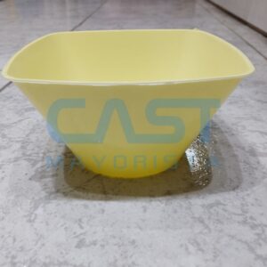 CONTENEDOR 1000CC CUAD AMARILLO PASTEL PACK X10 Art. CTX10