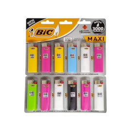 Encendedor Maxi Bic Blister x 12Un Art. ER43