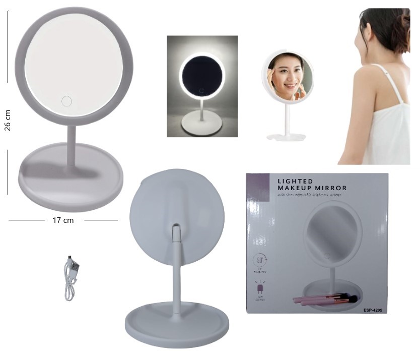 ESP91047 ESPEJO LED USB REGULABLE LUZ FRIA Art. ITESP4205