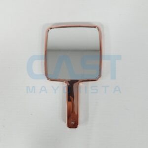 ESPEJO DE MANO CUADRADO METALICO ROSE GOLD Art. CTGOLD