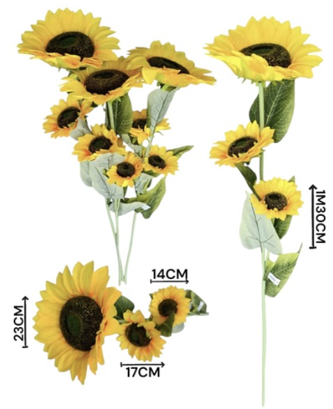 FLOR GIRASOL 3 CABEZAS Art. NR510322