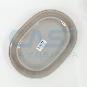FUENTE OVAL CERAMICO CHICA FUMEE GRIS Art. CTGRIS