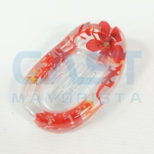 JABONERA PLASTICA 14X5X9CM FLOR ROJO Art. CTROJO