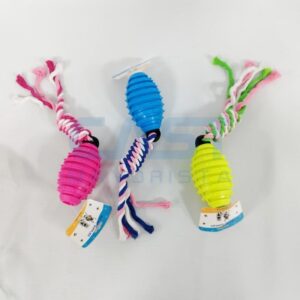 JUGUETE PMASCOTA {WD853} TRENZA CON PELOTA RUGBY Art. CTRUGBY