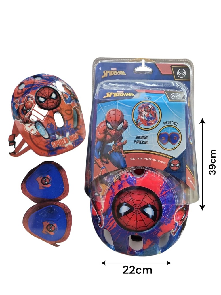 KIT CASCO CON PROTECCION SPIDERMAN Art. NR12278
