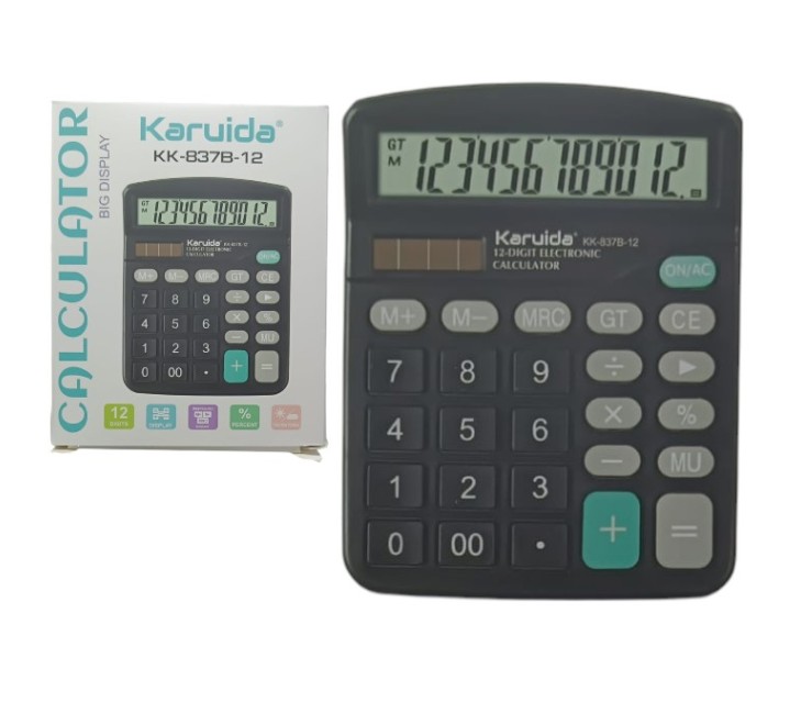 KK837B12 CALCULADORA KARUIDA 12DIGITOS BA92 Art. ITKK837B