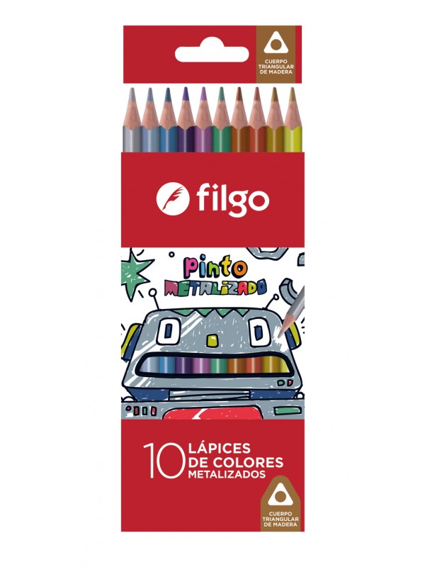 LAPICES DE COLORES FILGO PINTO METALIZADO x10 Art. ML455038