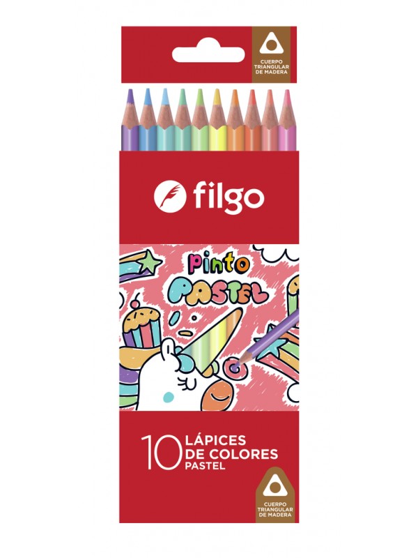 LAPICES DE COLORES FILGO PINTO PASTEL x10 Art. ML455032