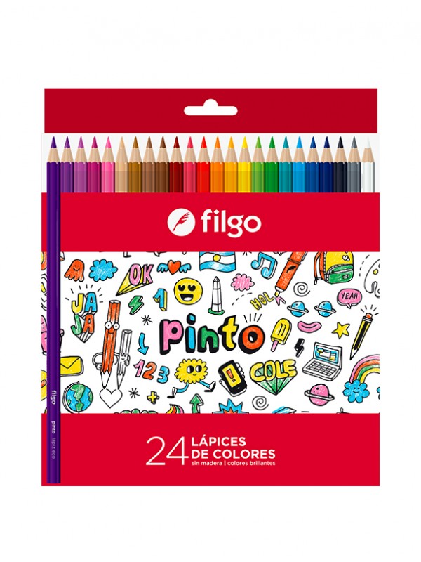 LAPICES DE COLORES FILGO PINTO x24 LARGOS Art. ML455020