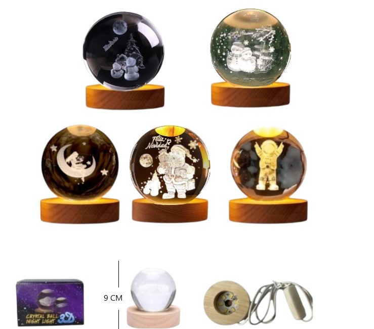 LED83071 BOLA LED DE CRISTAL 8CM (NAVIDAD) Art. ITLED83058