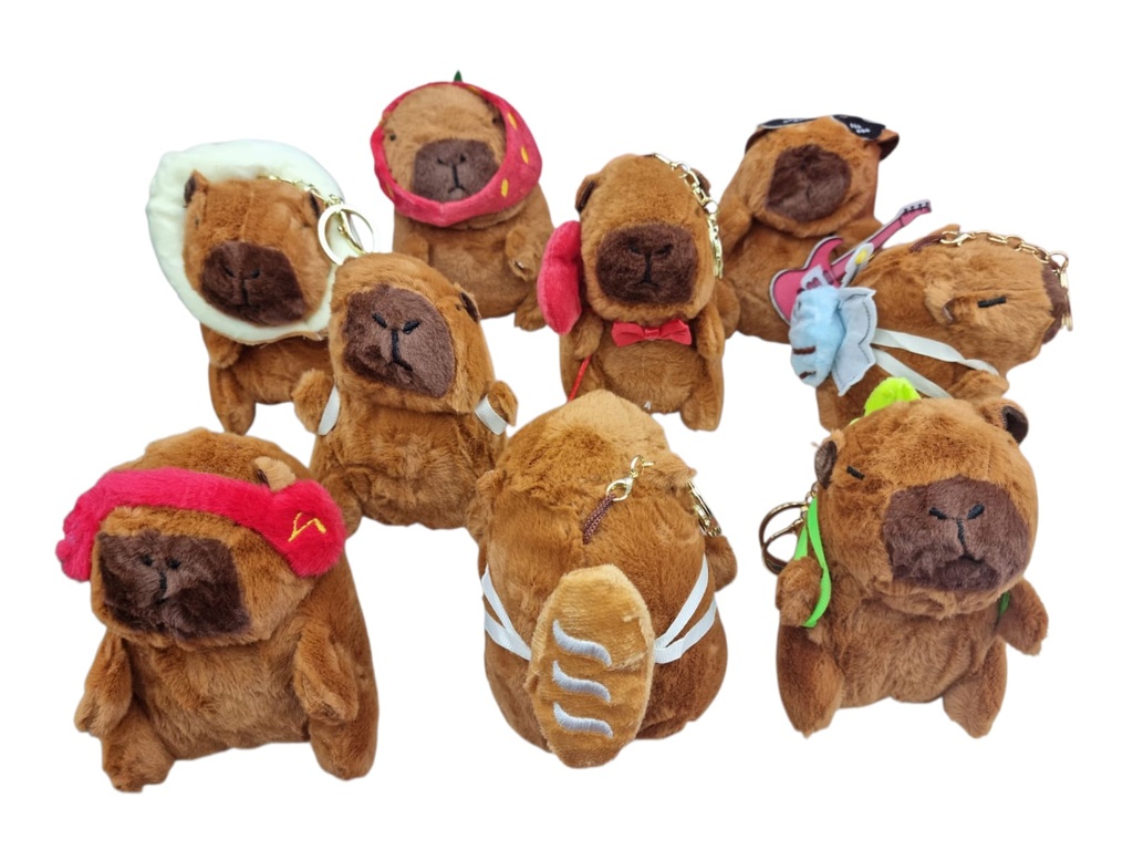 LLAVEROS DE PELUCHE CAPIBARA Art. NRllaverosdepeluchecapibara
