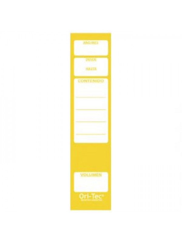 LOMO PARA BIBLIORATO AMARILLO x20 Art. ML444104