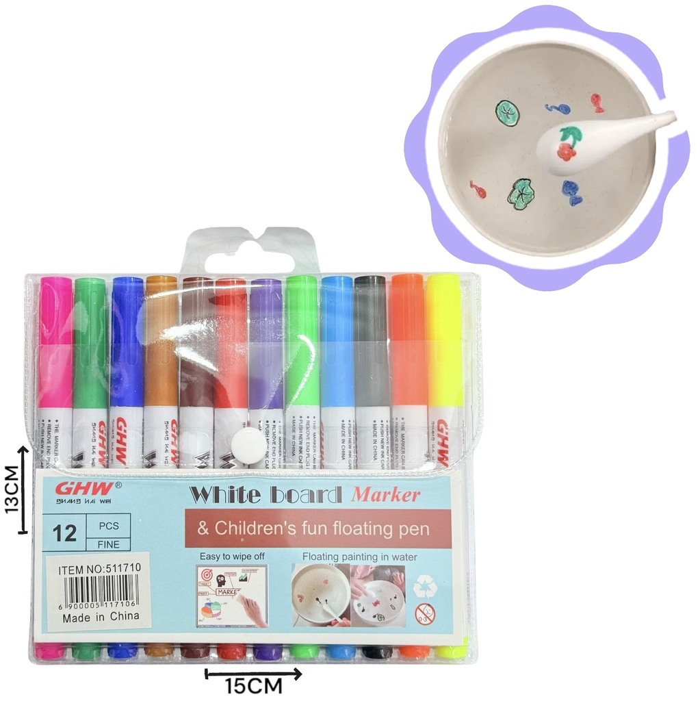MARCADORES PARA DIBUJOS FLOTANTES X12 Art. NR511710