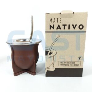 MATE NATIVO MARRON BOMBI SACAYERBA INOX (6012) Art. CT6012