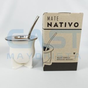 MATE NATIVO TIZA BOMBI SACAYERBA INOX (6014) Art. CT6014