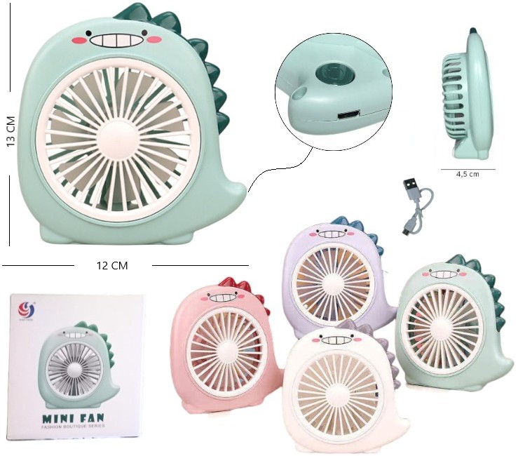 MINI VENTILADOR DINOSAURIO Art. ITCS1229