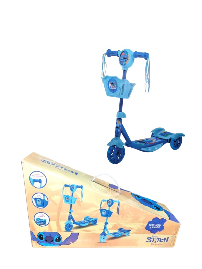 MONOPATIN CON LUZ Y SONIDO STITCH Art. NR12262