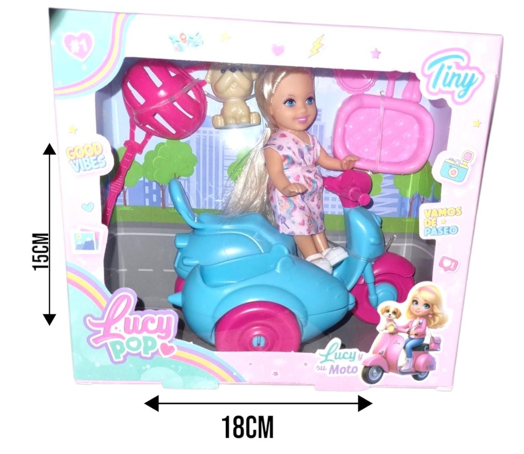 MUECA LUCY CON MOTO Y ACCESORIOS Art. NR54910