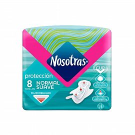 Nosotras Toalla cAlas Normal Suave Tela Gel x8 Art. ER2806