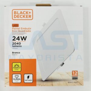 PANEL LED 24W ECO EMBUTIR CALIDA NEGRO REDONDO Art. CTREDONDO