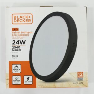 PANEL LED 24W ECO SOBREPONER FRIA NEGRO REDONDO Art. CTREDONDO