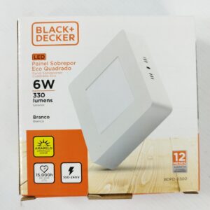 PANEL LED 6W ECO SOBREPONER CALIDA BCO CUADRADO Art. CTCUADRADO