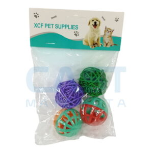 PELOTITA RATTAN SONAJERA {WB247} JUGUETE MASCOTA Art. CTMASCOTA
