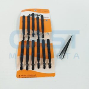PINZA DEPILAR NEGRO BLISTER X12 MACAO Art. CTMACAO
