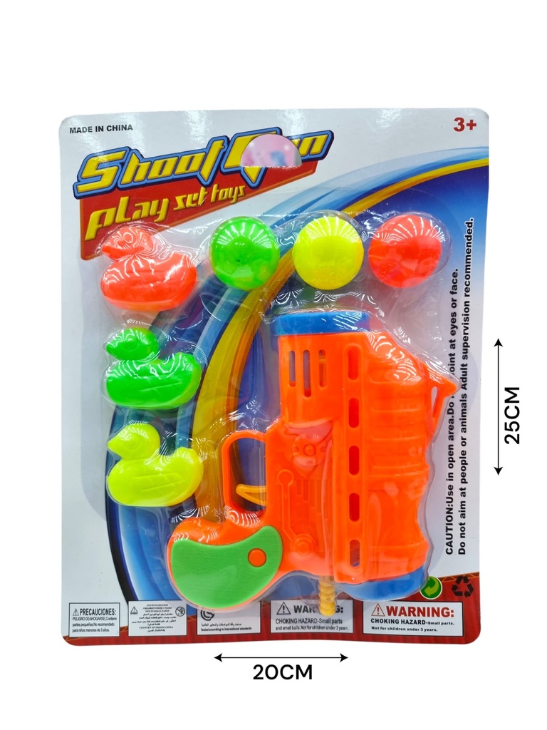 PISTOLA LANZA BOLAS CON PATOS Art. NR622587