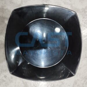 PLATO COMIDA CUAD 22CM NEGRO PACK X10 Art. CTX10