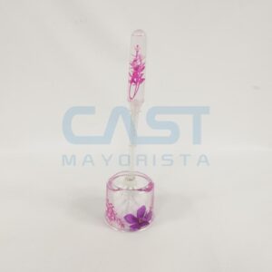 PORTA CEPILLO 32X10X8CM FLOR VIOLETA Art. CTVIOLETA
