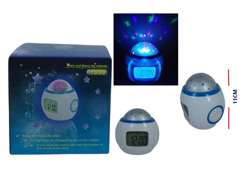 R121031 RELOJ DESPERTADOR CLUZ MUSICAL Art. ITREJ4402