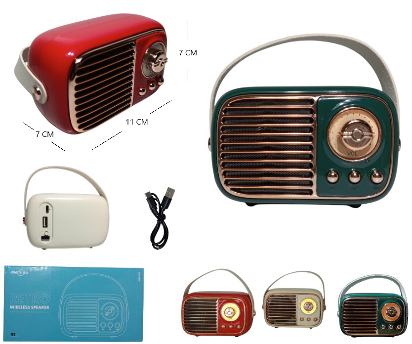 RADIO VINTAGE BTFMMP3 RECARGABLE Art. ITGTS1959