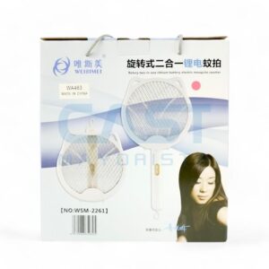 RAQUETA MATA MOSQUITO {WA463} GIRABLE RECARGA A USB Art. CTUSB