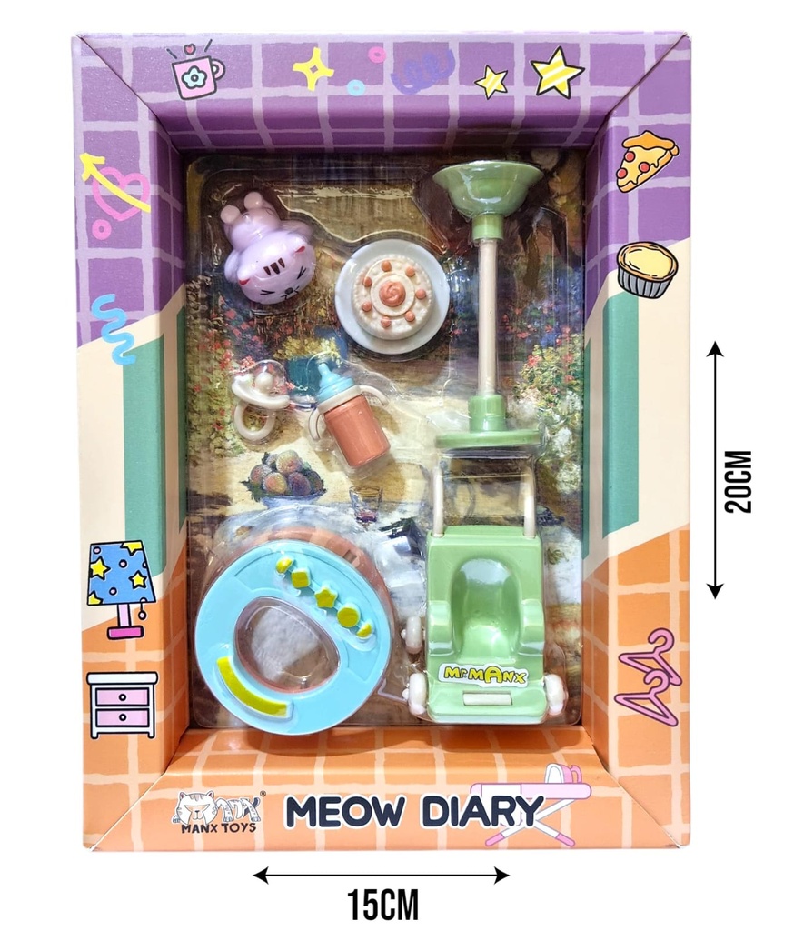SET DE DIARIO GATO CON ACCESORIOS Art. NR622057