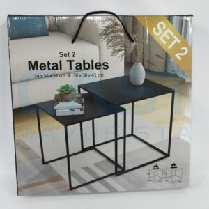 SET X2 MESA RATONA METAL 34X34X37CM 38X38X41CM Art. CT38X38X41CM