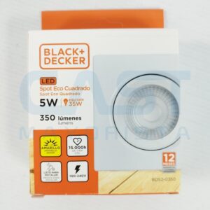 SPOT LED 5W ECO EMBUTIR CALIDA CUADRADO Art. CTCUADRADO
