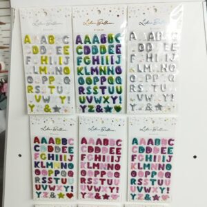 STICKERS DECO (HAM254) LETRA PACK X12 Art. CTX12