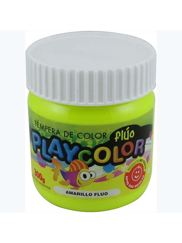 TEMPERA FLUO POTE PLAYCOLOR 250 GR AMARILLA Art. ML400064